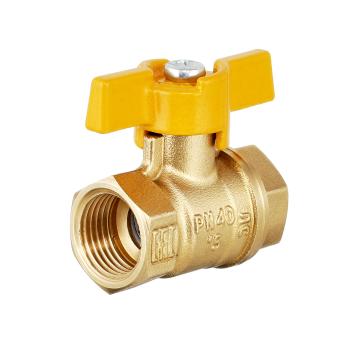 Кран шаровый латунныйБАЗ  11б27п газ ВР/ВР Ду 25 (1") Ру 40 бабочка 